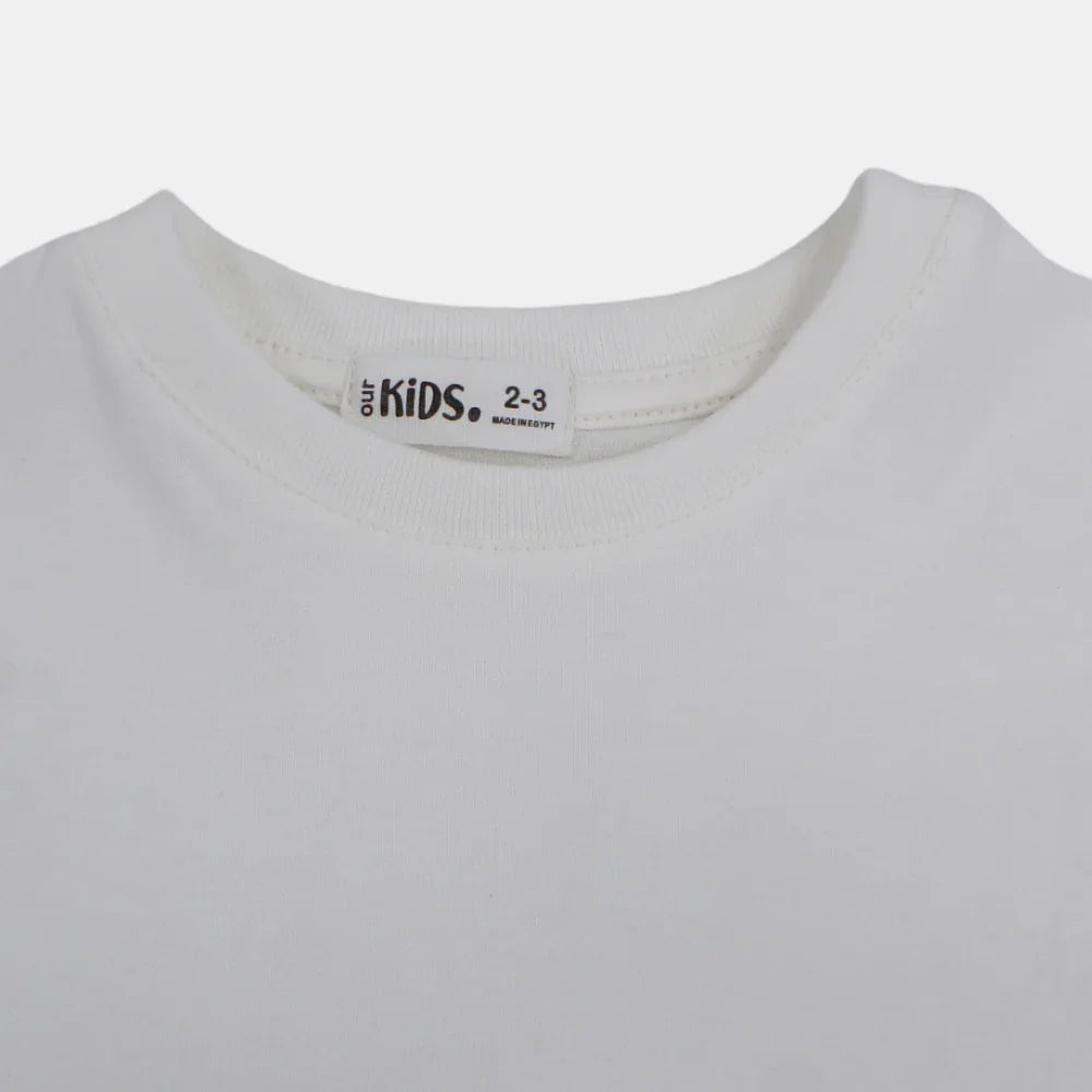 Unisex Oversized Short Sleeved Basic TShirt– Plain Off-White