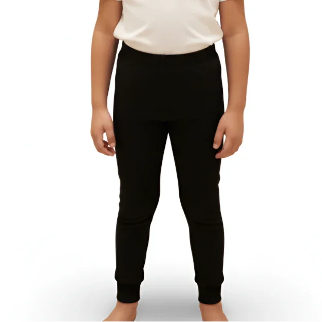 Pack of 2 – Unisex Ribbed Thermal Pants Black
