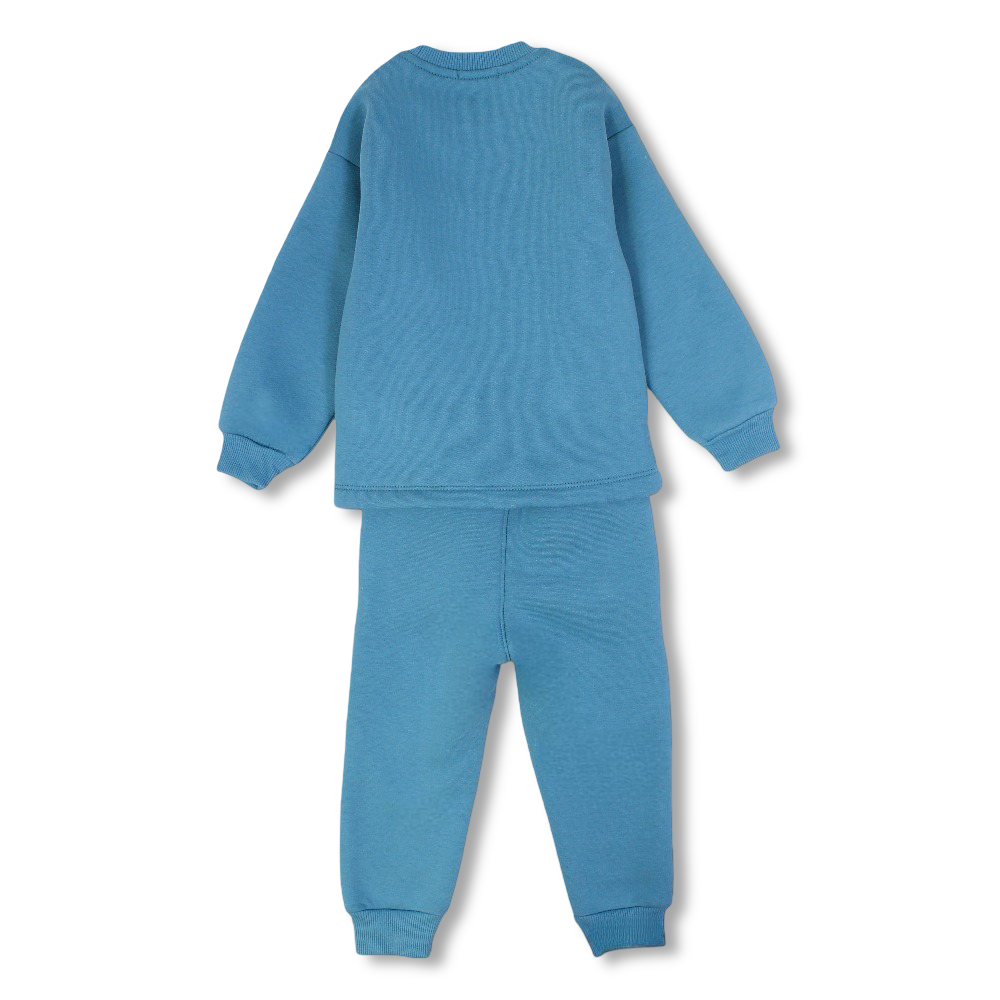 Boys Cotton Pajama Set – Mint with "Dinosaur" Design