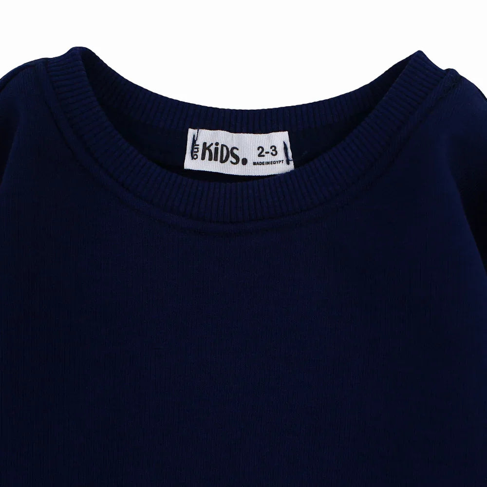 Unisex Plain Cotton Sweatshirt – Navy Blue