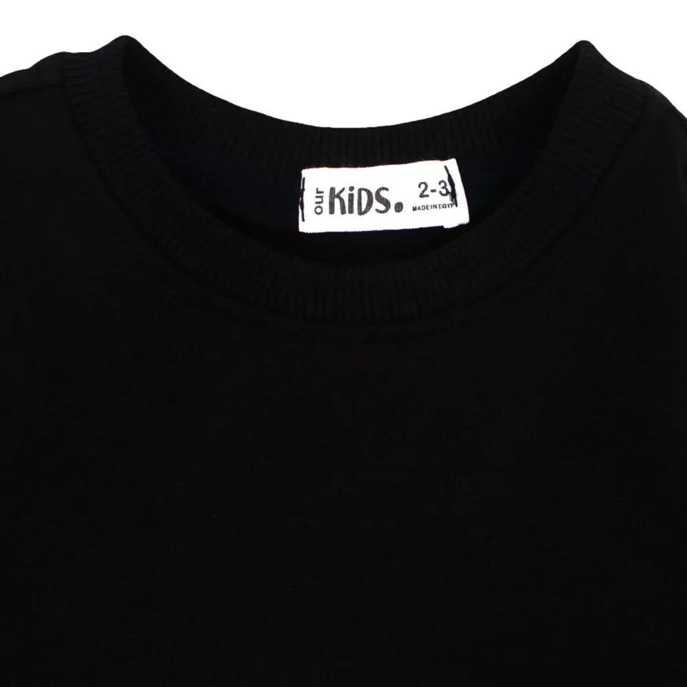 Unisex Plain Cotton Sweatshirt – Black