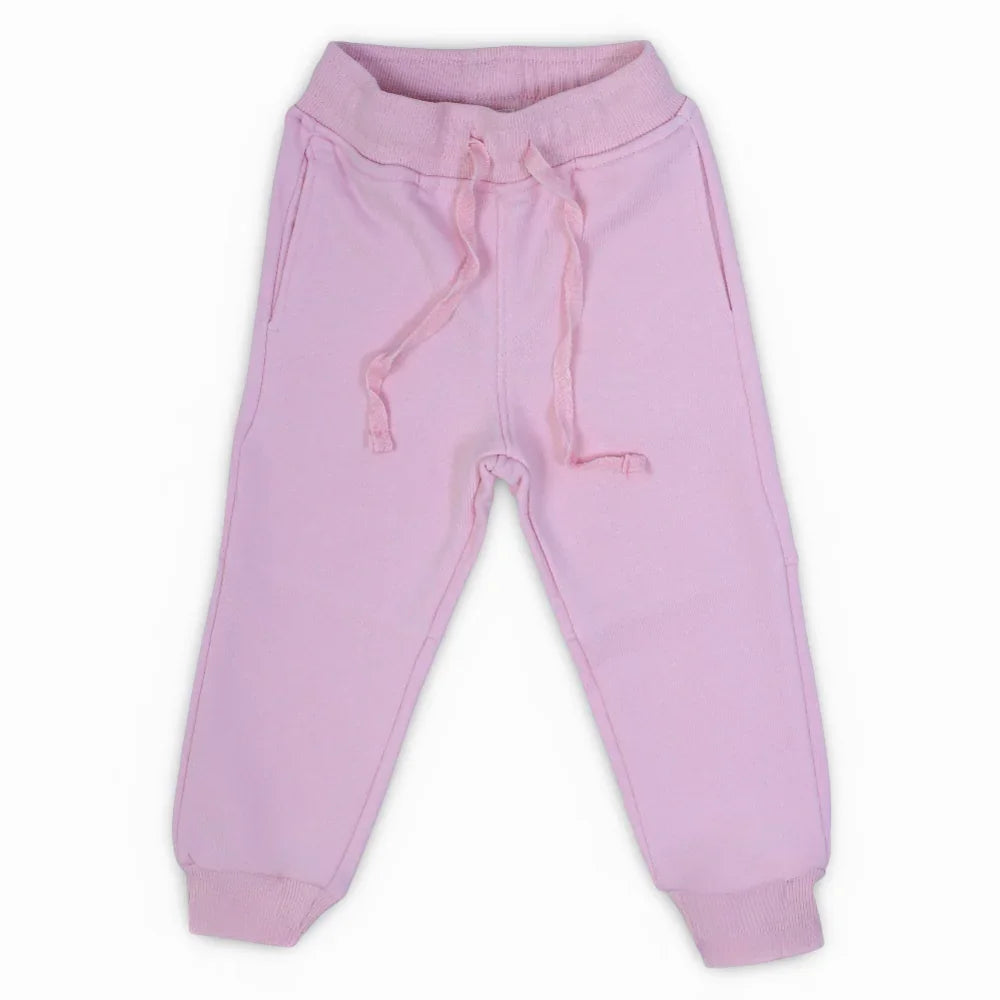 Girls Plain Sweatpants – Pink