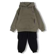 Boys Cotton Two-Piece Outfit Set – “Contemp. Minimalism” Print