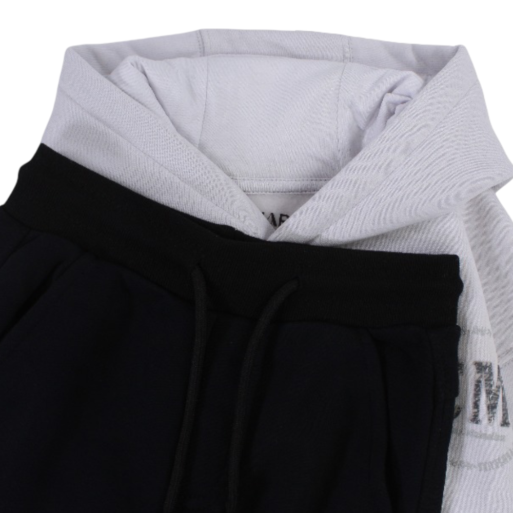 Boys Cotton Two-Piece Outfit Set – “Contemp. Minimalism” Print