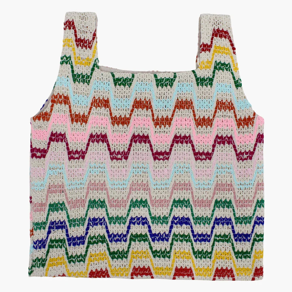 Girls Sleeveless Crochet Knitted Blouse - Clothing - Peu a Peu