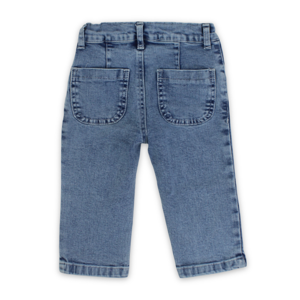 Unisex Baby Cotton Denim Pants – Light Blue
