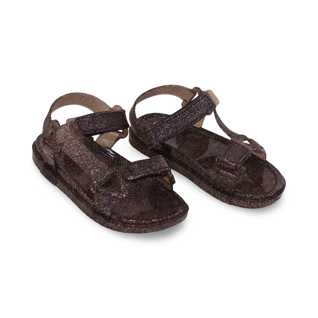 Girls Rubber Sandal – Glittery Grey - Clothing - Jellies