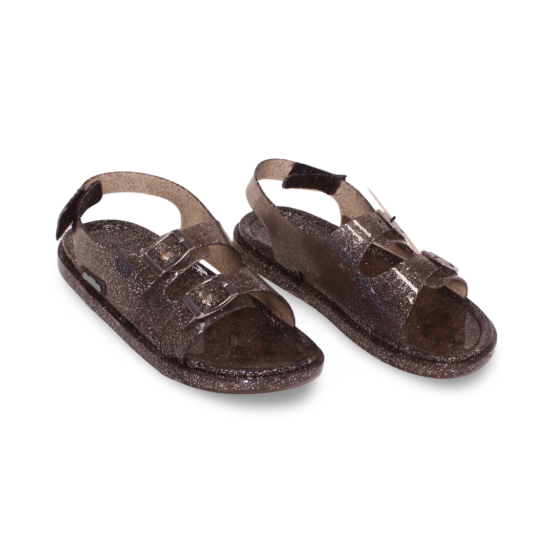 Girls Rubber Sandal – Glittery Grey - Clothing - Jellies