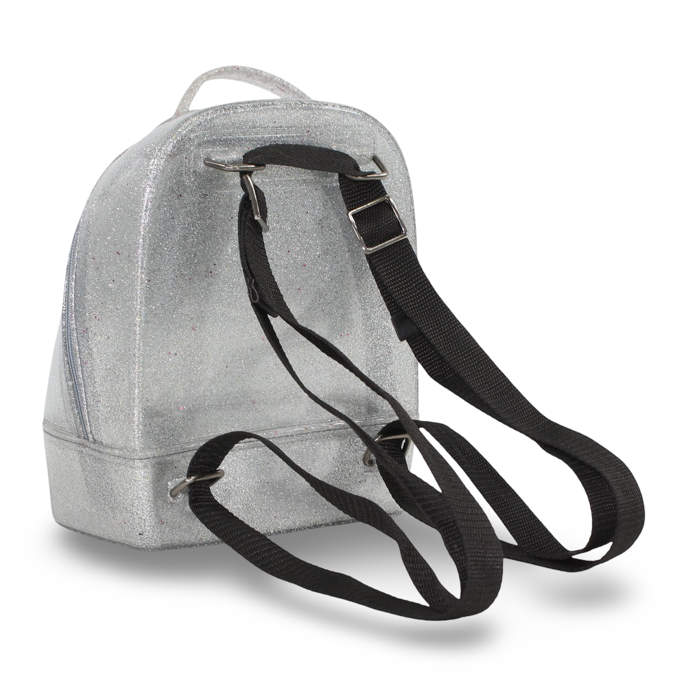 Girls Backpack – Glittery Silver