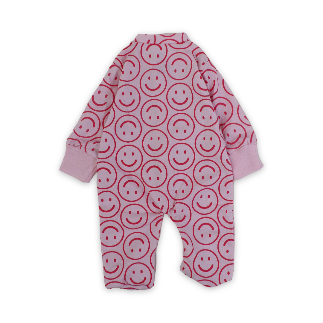Baby Girls Cotton Baby Footie Onesie – "Do what Makes You Happy" Print