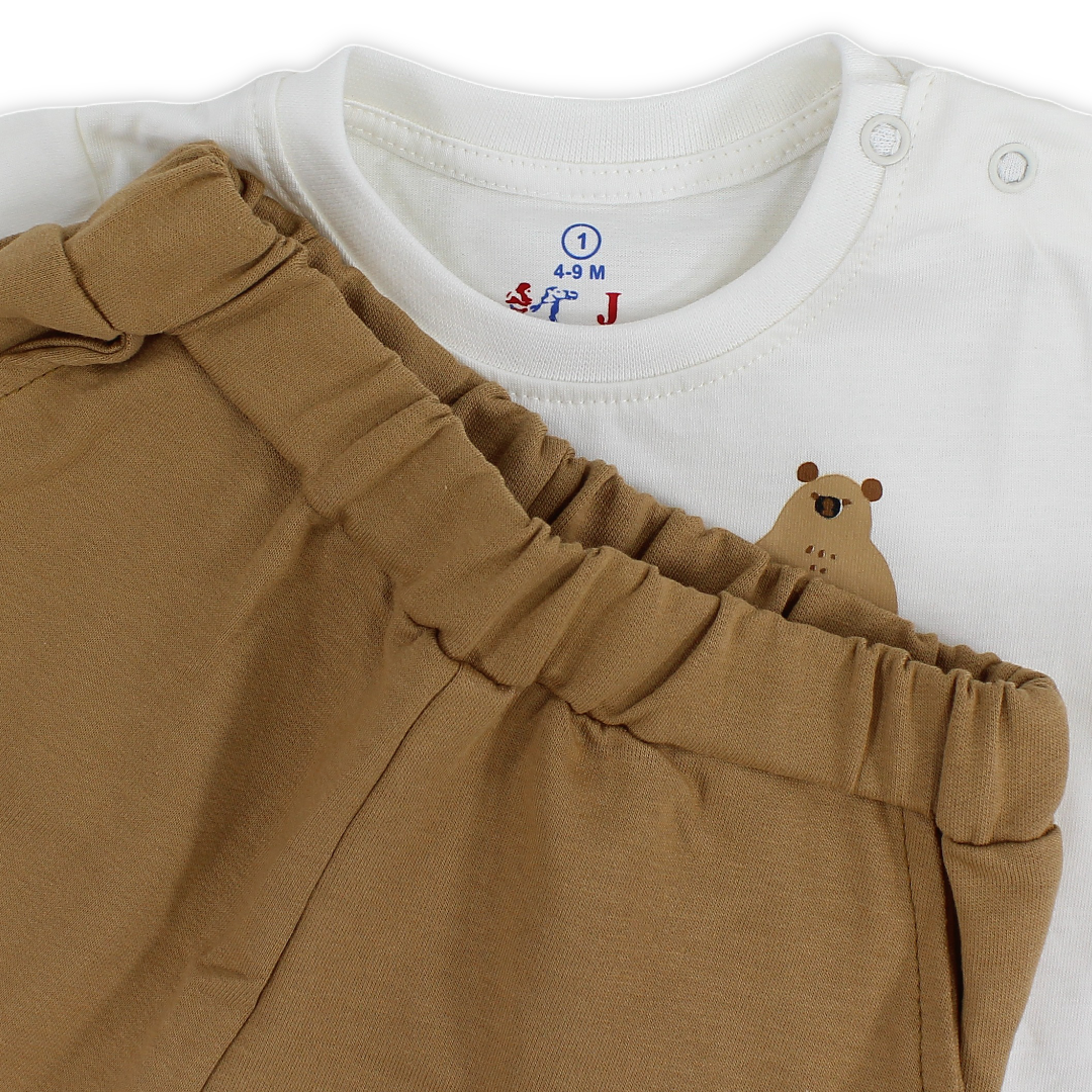 Baby Boys Cotton Pajama – "ABC Bear" Print