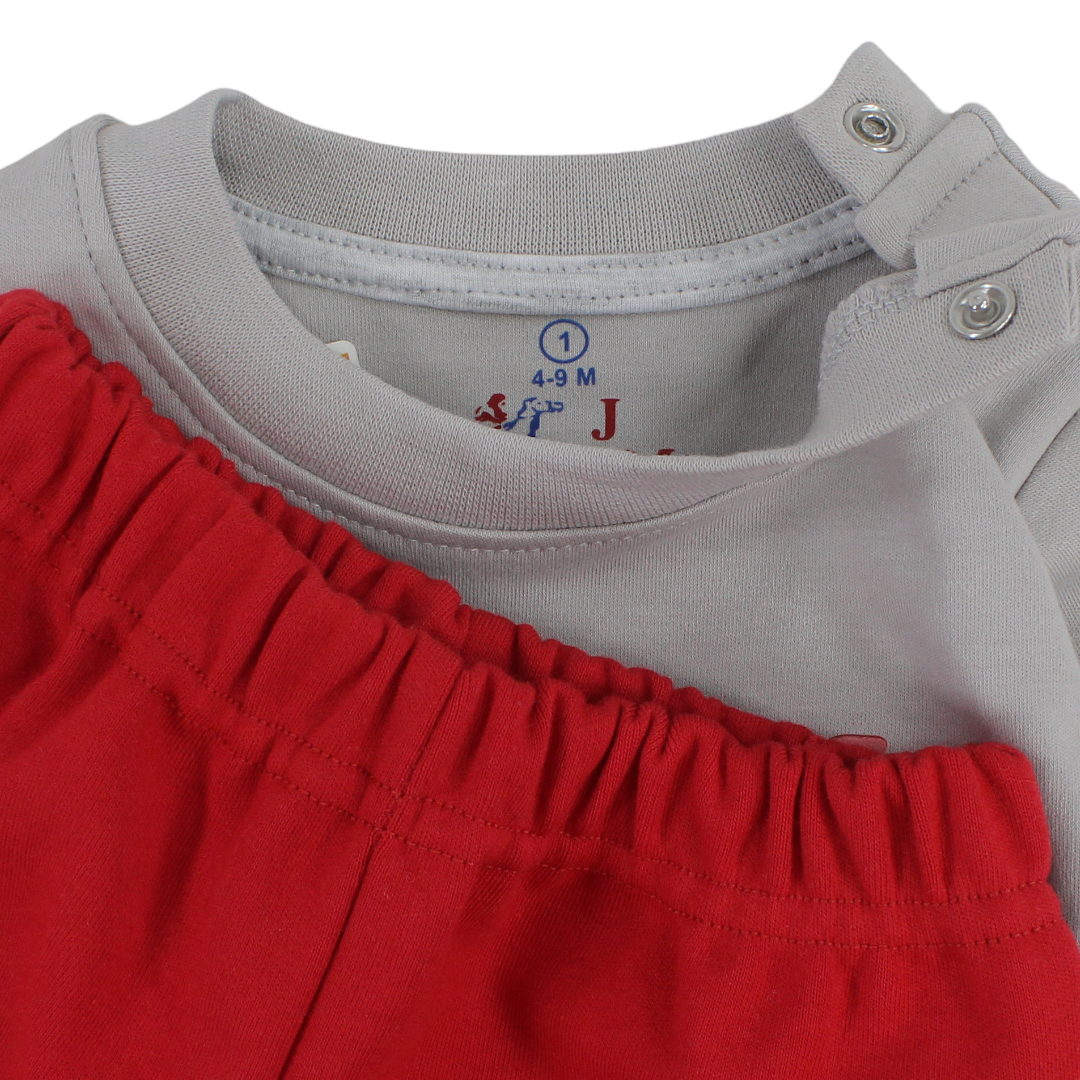 Unisex Baby Cotton Long-Sleeved Pajama – Mammals Print