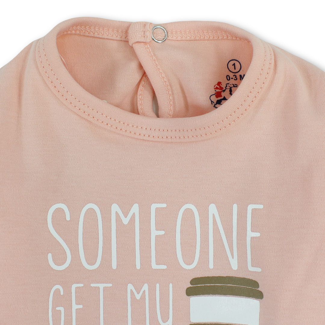 Unisex Baby Cotton Baby Footie – "Coffee" Print