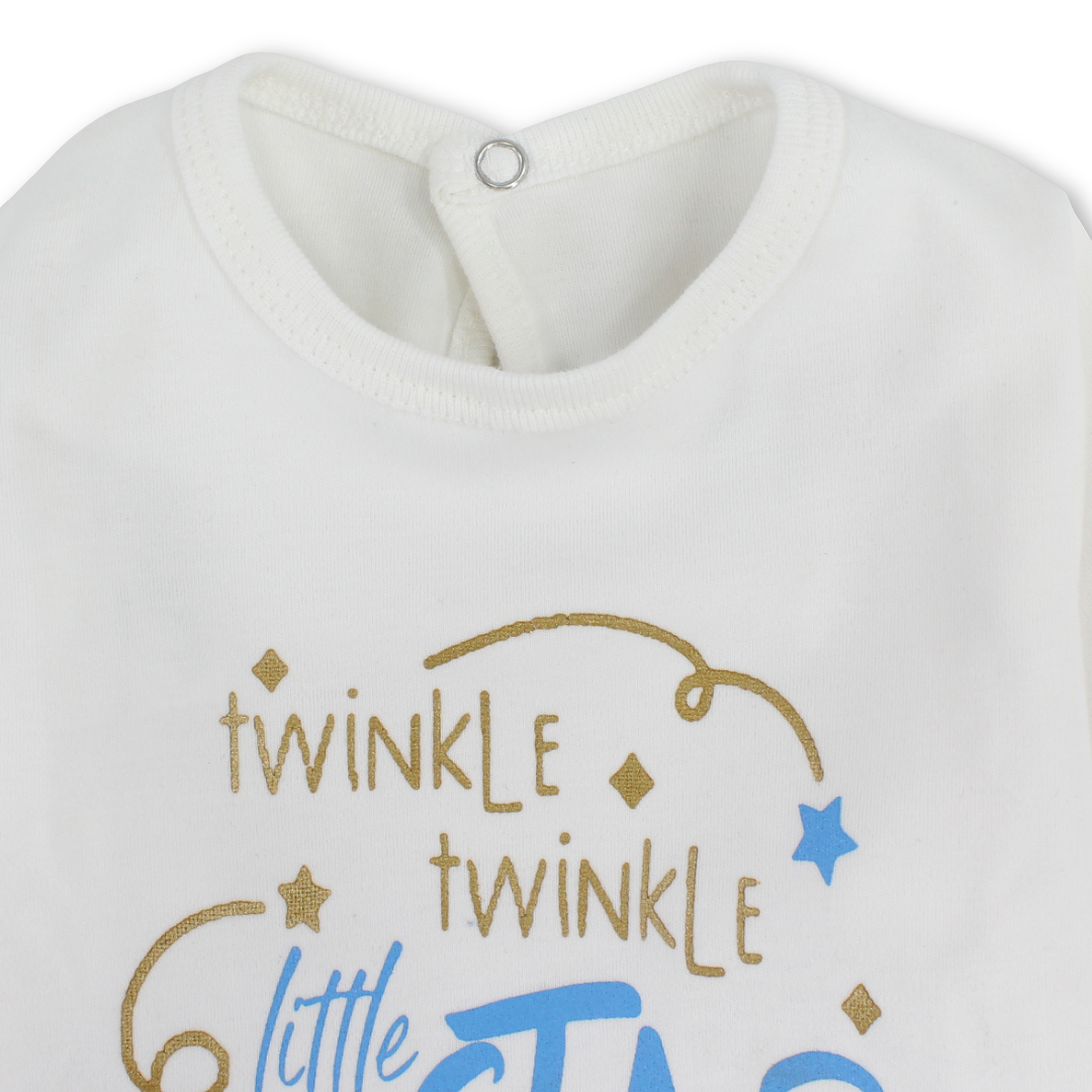 Unisex Baby Cotton Baby Footie – "Twinkle Star" Print