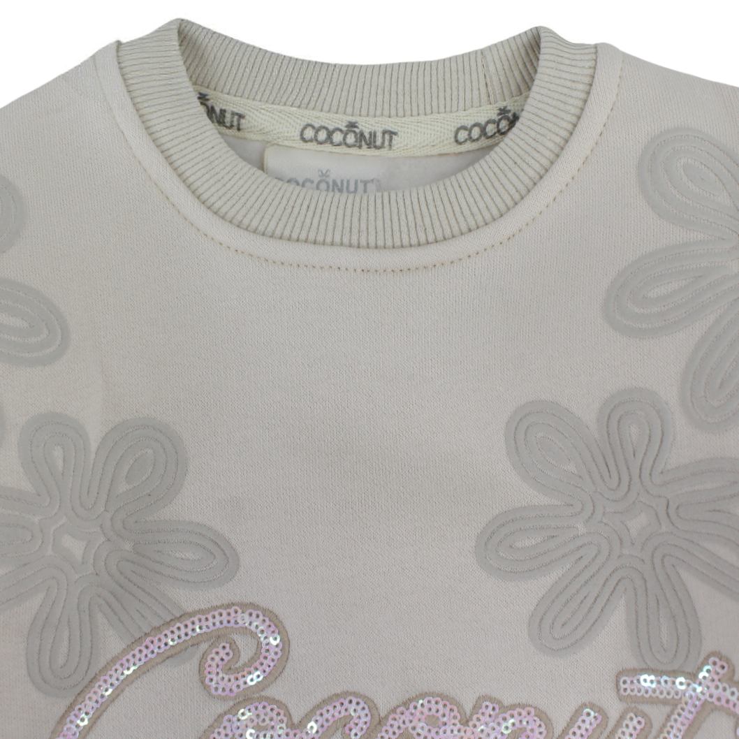 Girls Cotton Sweatshirt – Coconut Design