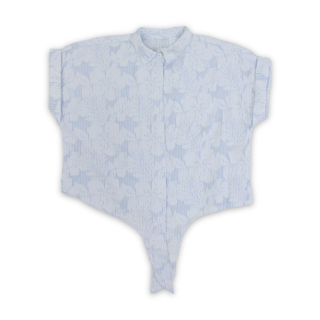 Girls Cotton Blouse – Baby Blue - Clothing - Jupiter