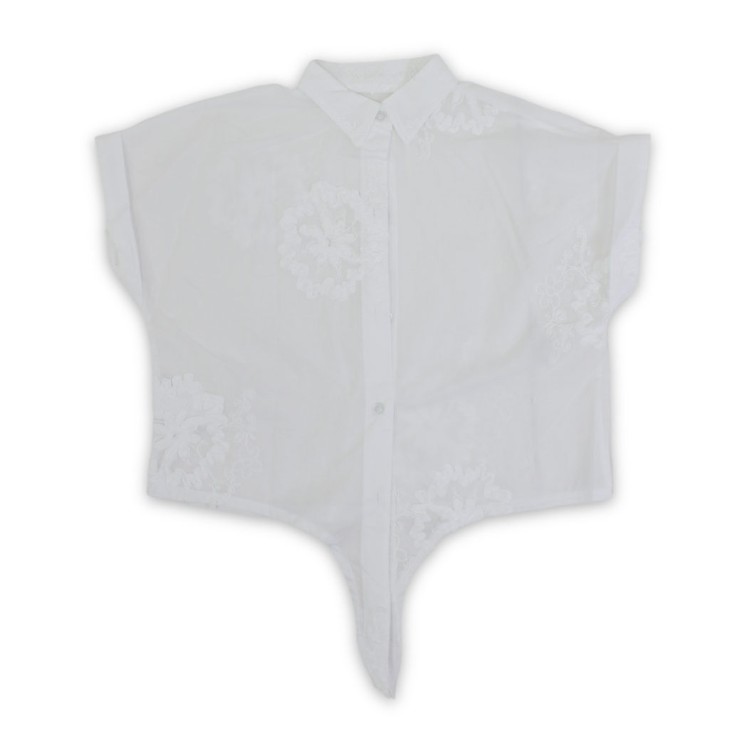 Girls Cotton Blouse – Off-White - Clothing - Jupiter