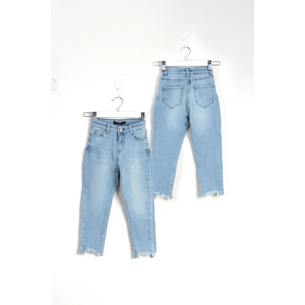Girls Ripped Jeans - Light Blue - Clothing - Solang