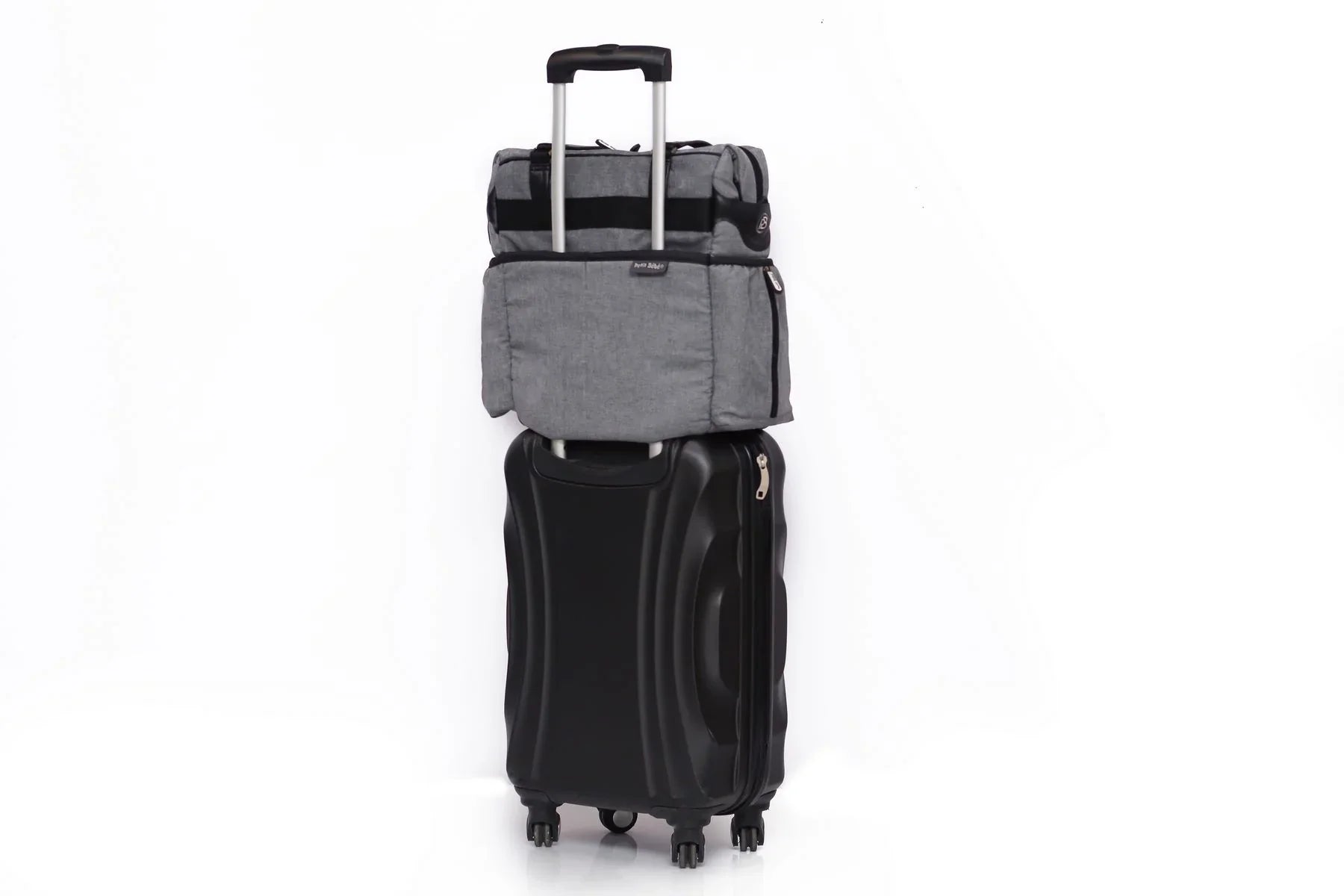 Petit Bebe Baby Diaper Bag Premium – Grey & Black