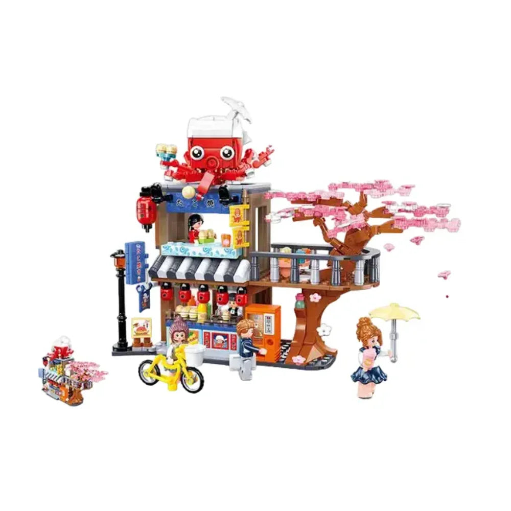 Sluban Girls Dream Happy Diary Tako Yaki Main Store Building Blocks Set - 548 Pcs