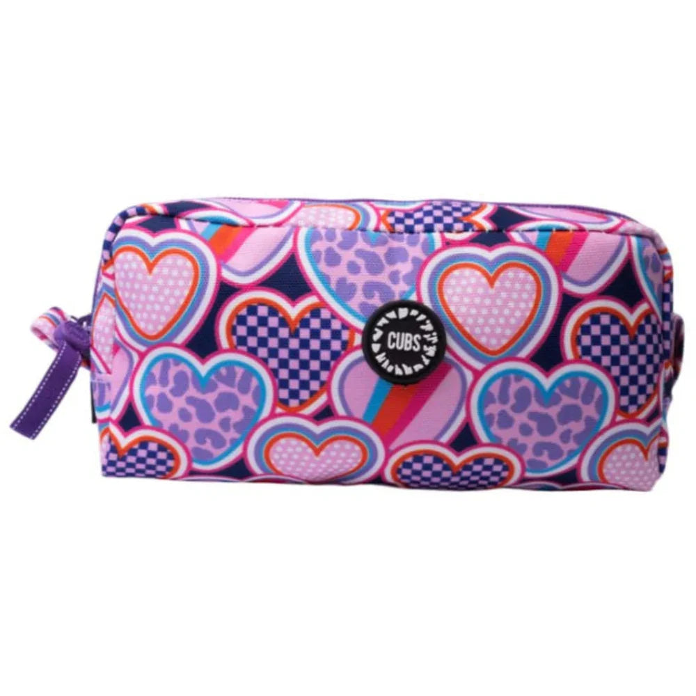 Cubs Hearts Pencil Case - Purple
