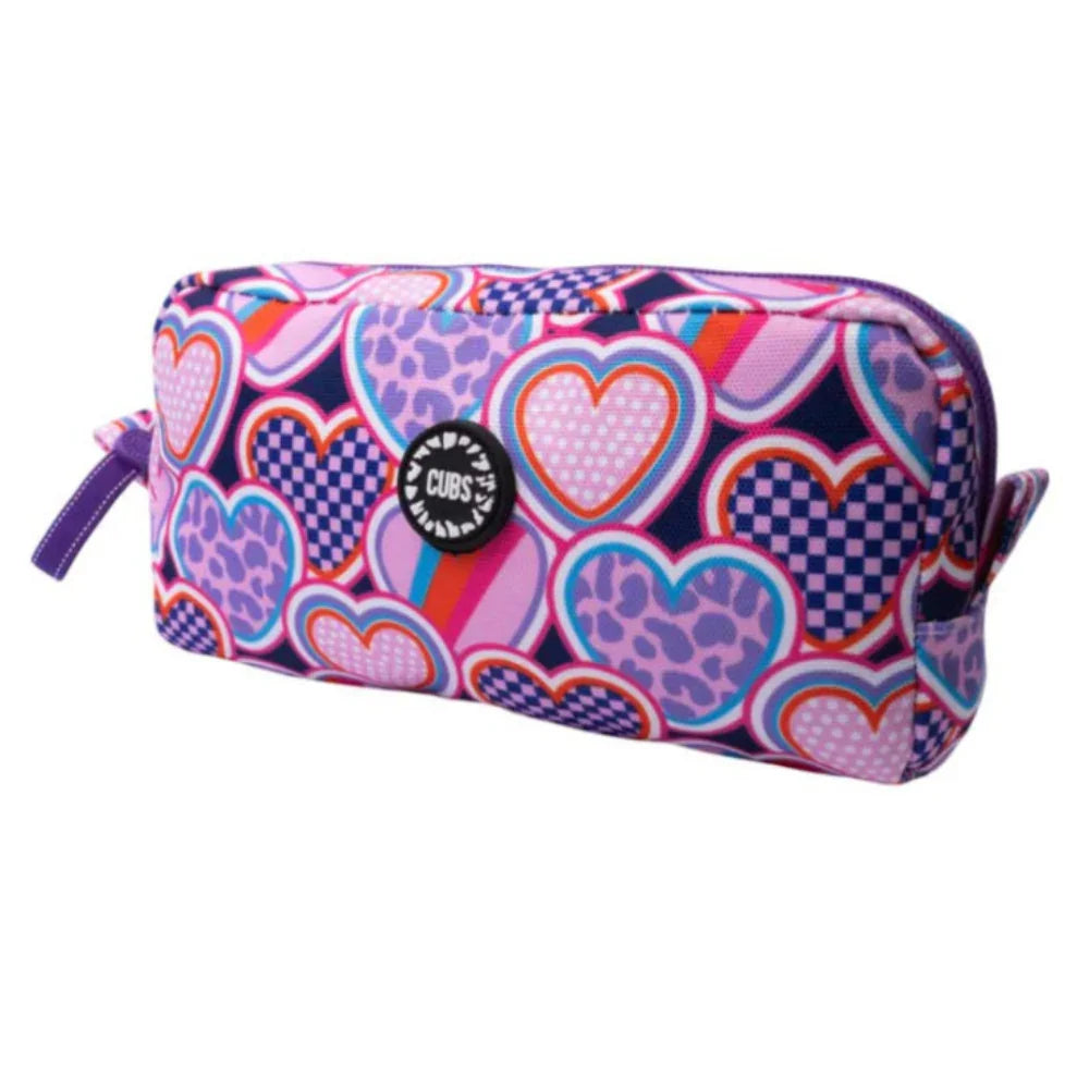 Cubs Hearts Pencil Case - Purple