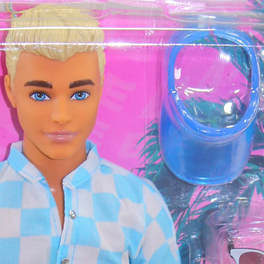 Mattel Blonde Ken Doll – Swim Trunk and Beach Accessories