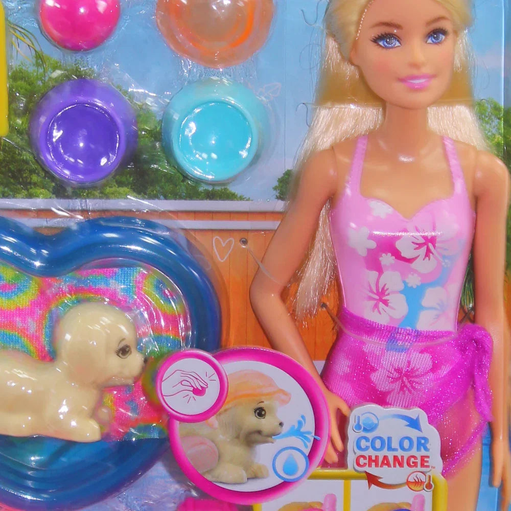 Mattel Barbie Puppy Pool – Pool, Doghouse & Slide, 2 Pets and Accessories