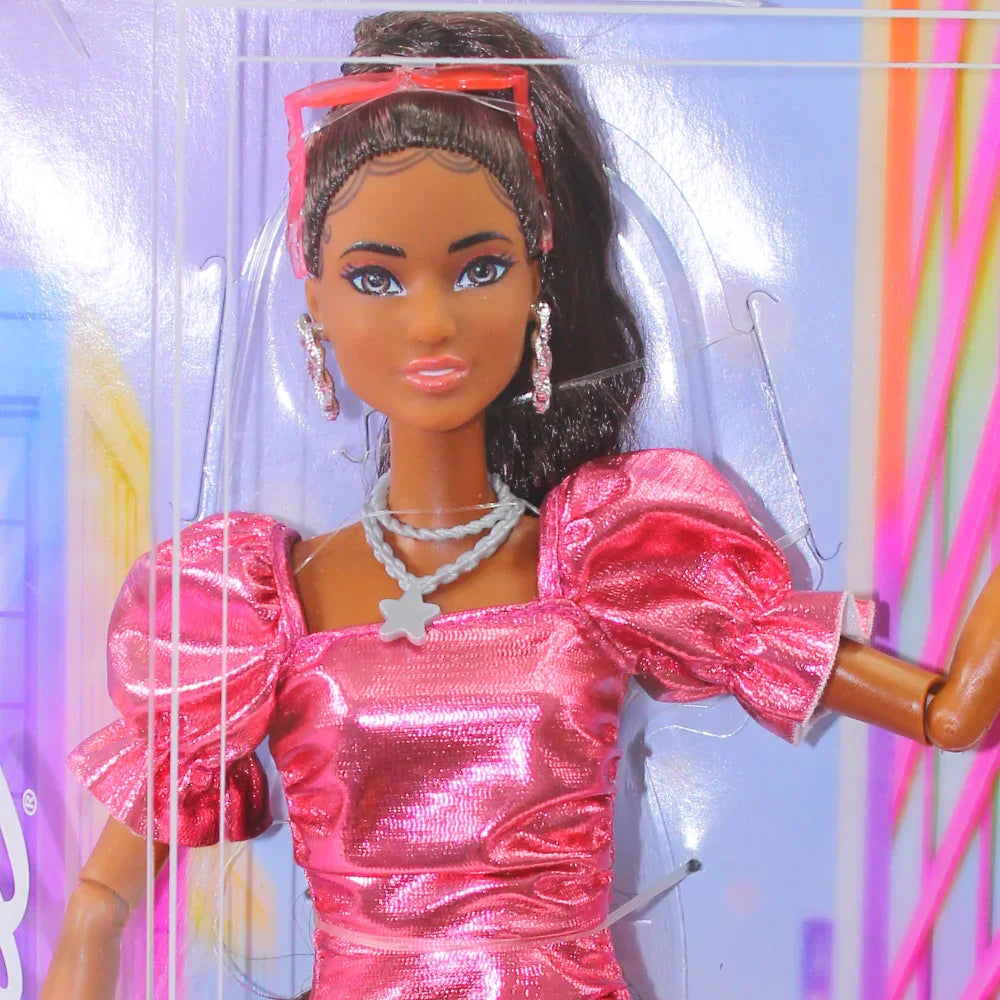 Mattel Barbie Deluxe Style Fashion Doll – Metallic Coral Dress and Accessories