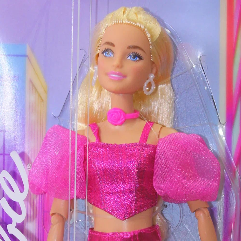 Mattel Barbie Deluxe Style Fashion Doll – Metallic Pink Outfit and Accessories