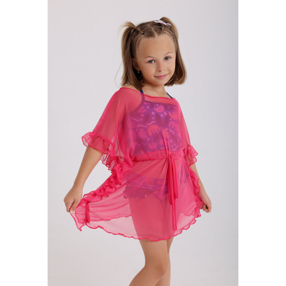 Girls Tulle Cover-Up – Fuchsia - Clothing - Playmore