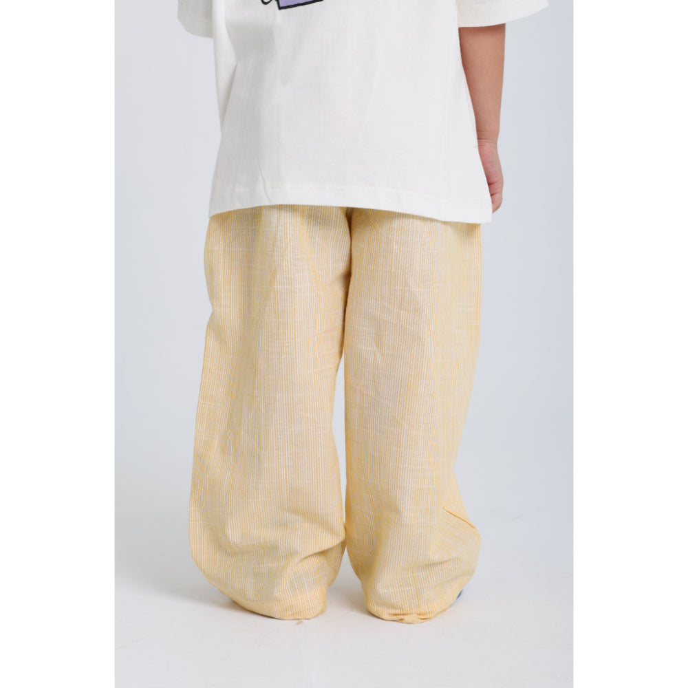 Unisex Baby Cotton Pants – Yellow