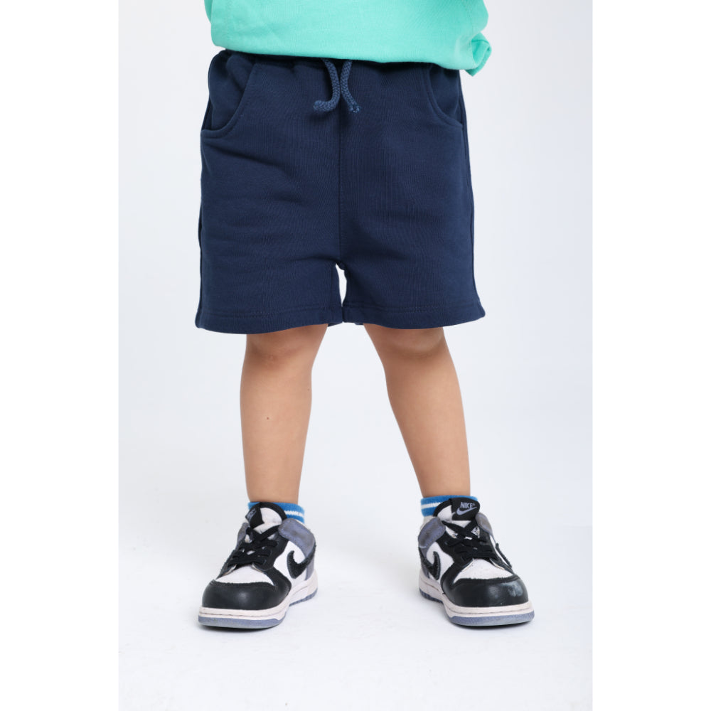 Unisex Navy Cotton Shorts - Clothing - Playmore