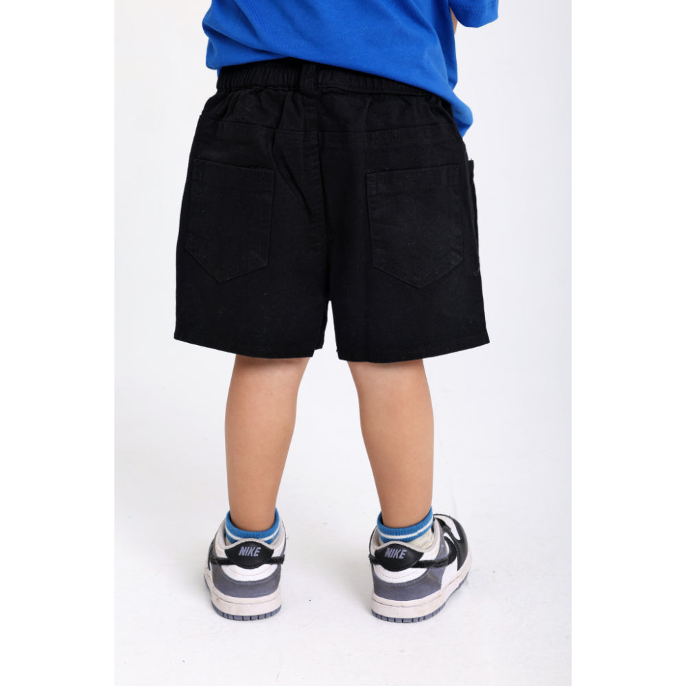 Baby Boys Gabardine Shorts – Black