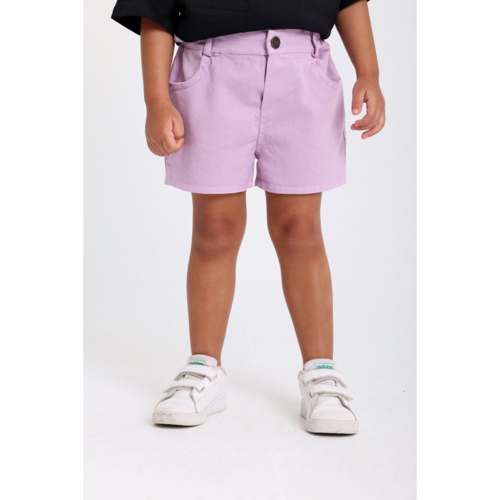 Baby Girls Gabardine Shorts – Purple - Clothing - Playmore