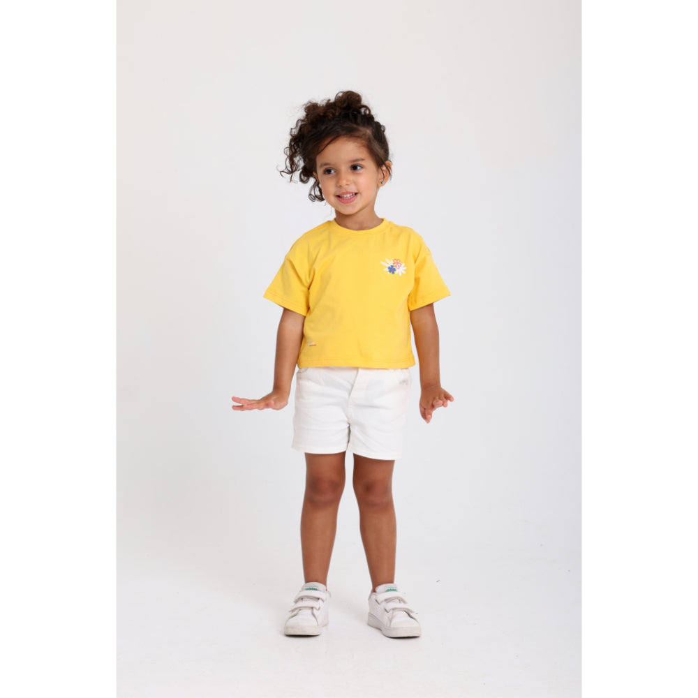 Unisex Baby Gabardine Shorts – Off-white