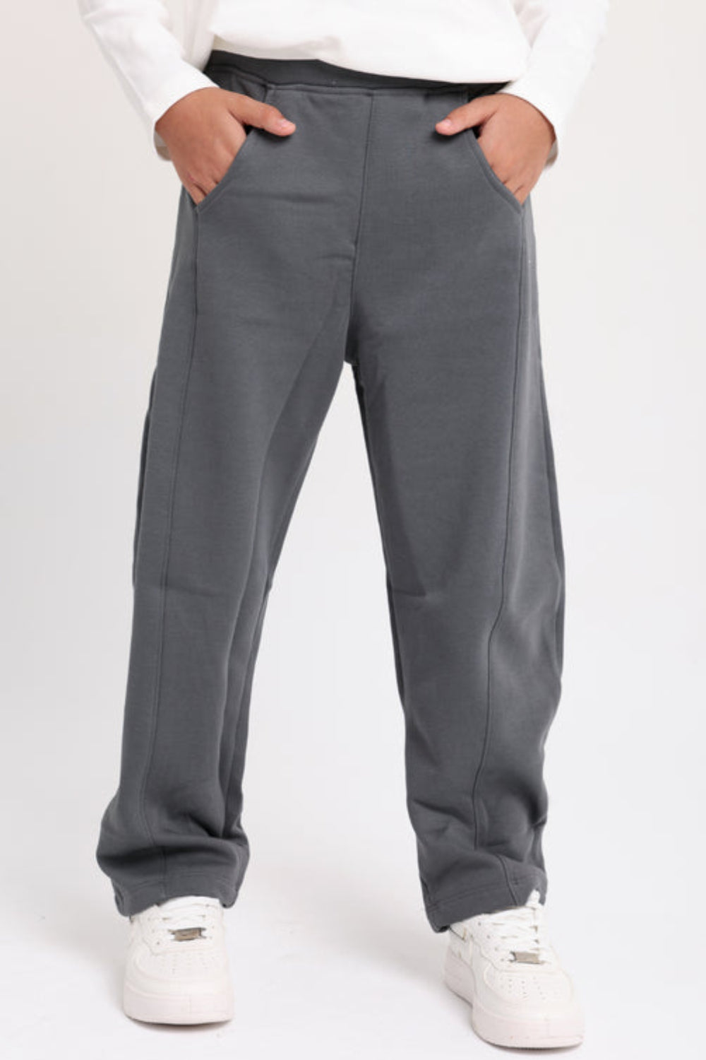 Unisex Barrel Fit Pants – Dark Grey