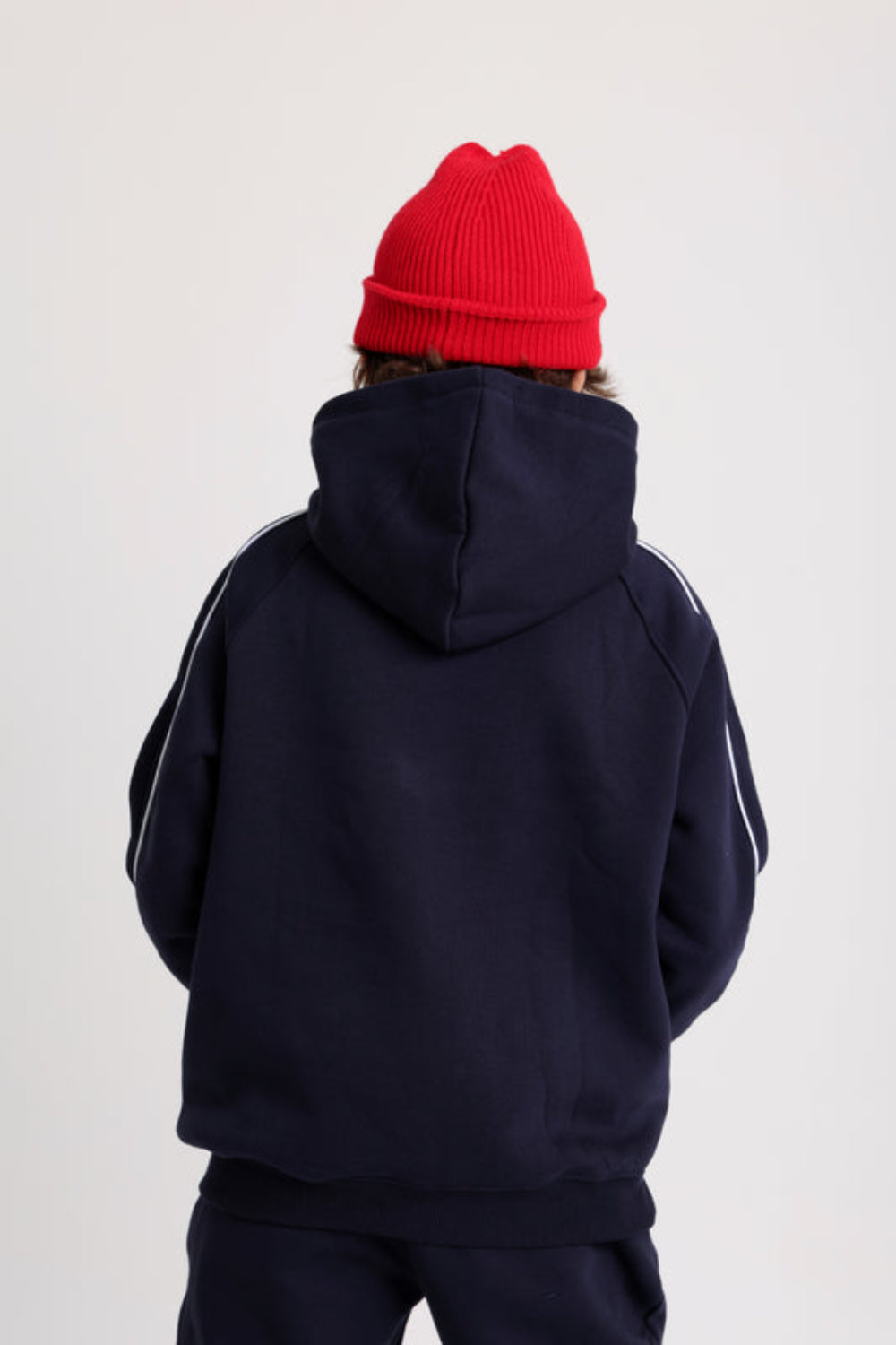 Boys Cotton Hoodie – Navy with "Unlimited Play Presented By Unlimited Fun Dept" Print