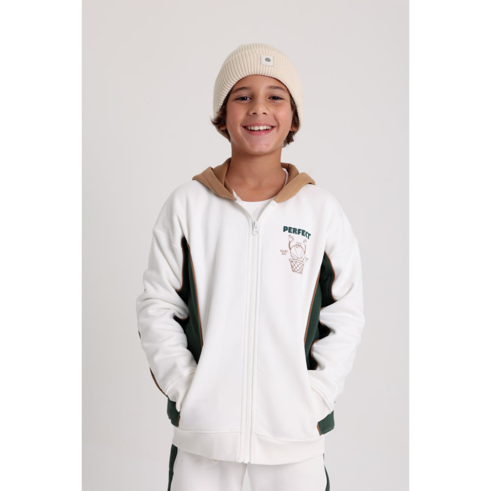 Unisex Cotton Hoodie – Off-White with "Prefect" Design