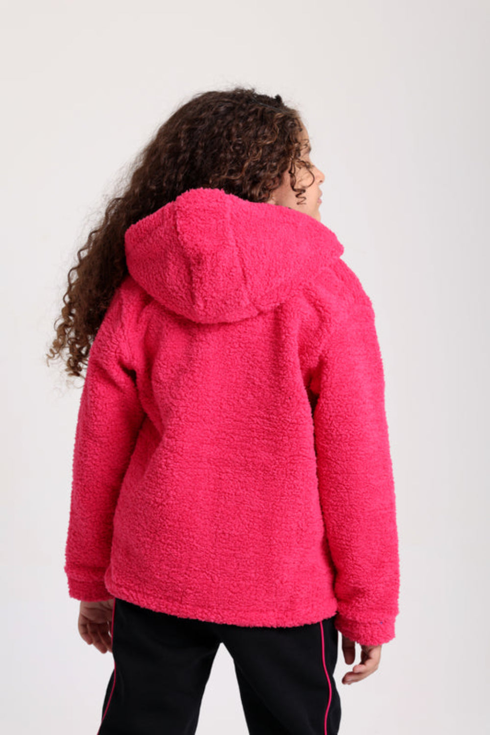 Unisex Fleeced Teddy Jacket – Fuchsia