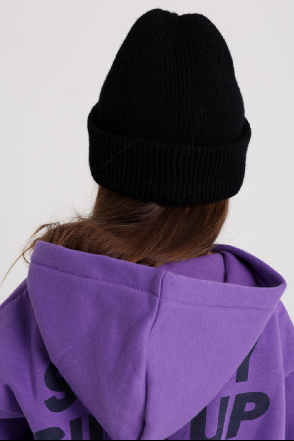 Girls Cotton Hoodie – Purple with "Sunny Side Up" Print