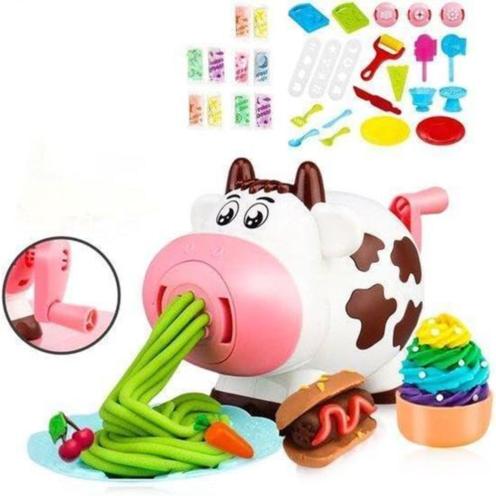 Creative Clay Dough Modeling Kit with Cow Figure