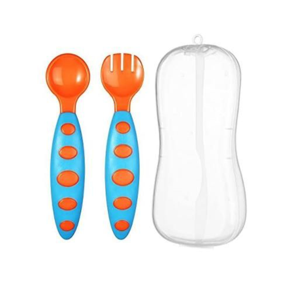 True Plastic Spoon & Fork Set With Case - Baby Essentials
