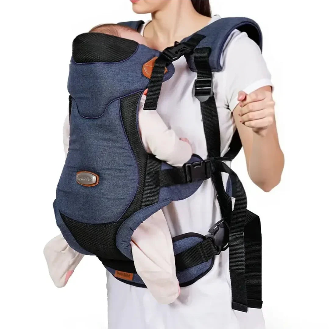 Petit Bebe Baby Carrier Premium Max – Linen Dark & Blue - Baby Essentials