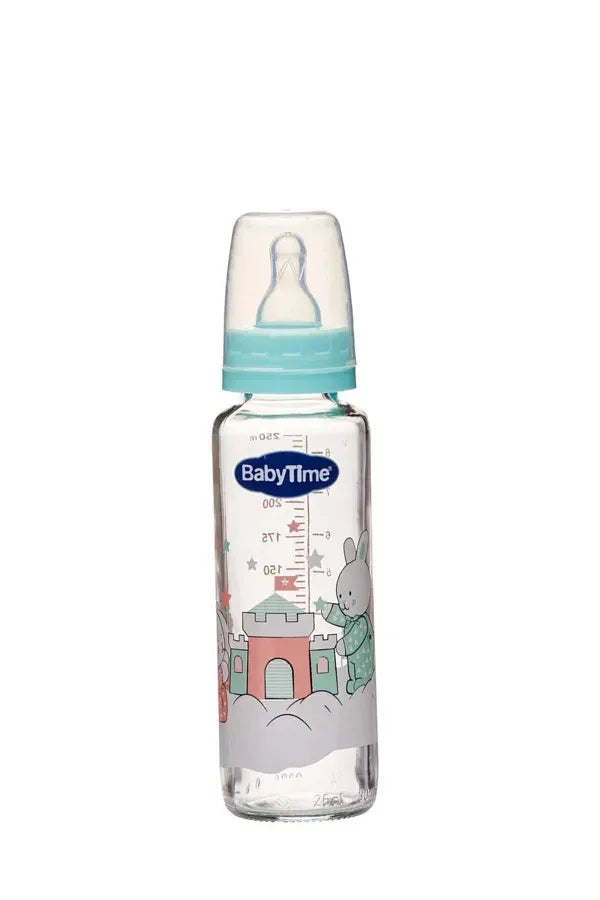Baby Time Baby Glass Feeding Bottle – 125ml