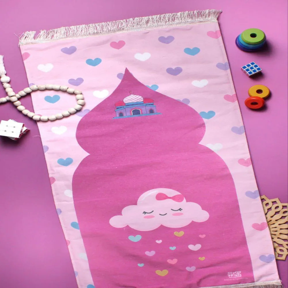 Children's Prayer Mat (Beautiful Mosque & Lovely Cloud) - Party - Seedzo Prints