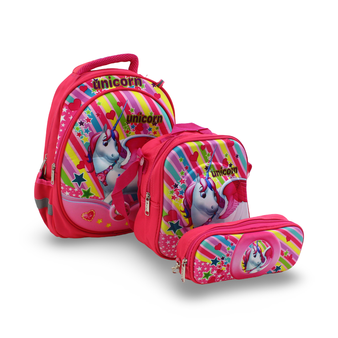 Migo School Set Unicorn Backpack 14 Inches – Watermelon