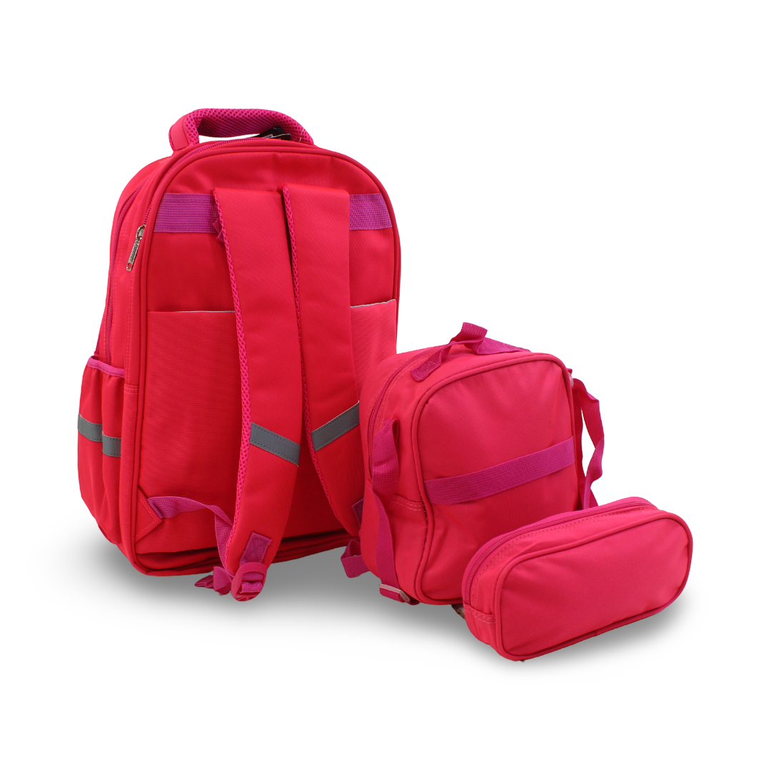 Migo School Set Unicorn Backpack 18 Inches – Watermelon & Purple