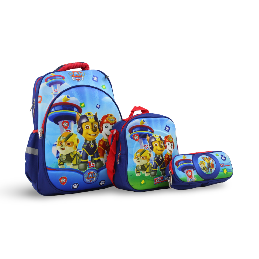 School Set Paw Patro Backpack 18 Inches – Blue - Migo