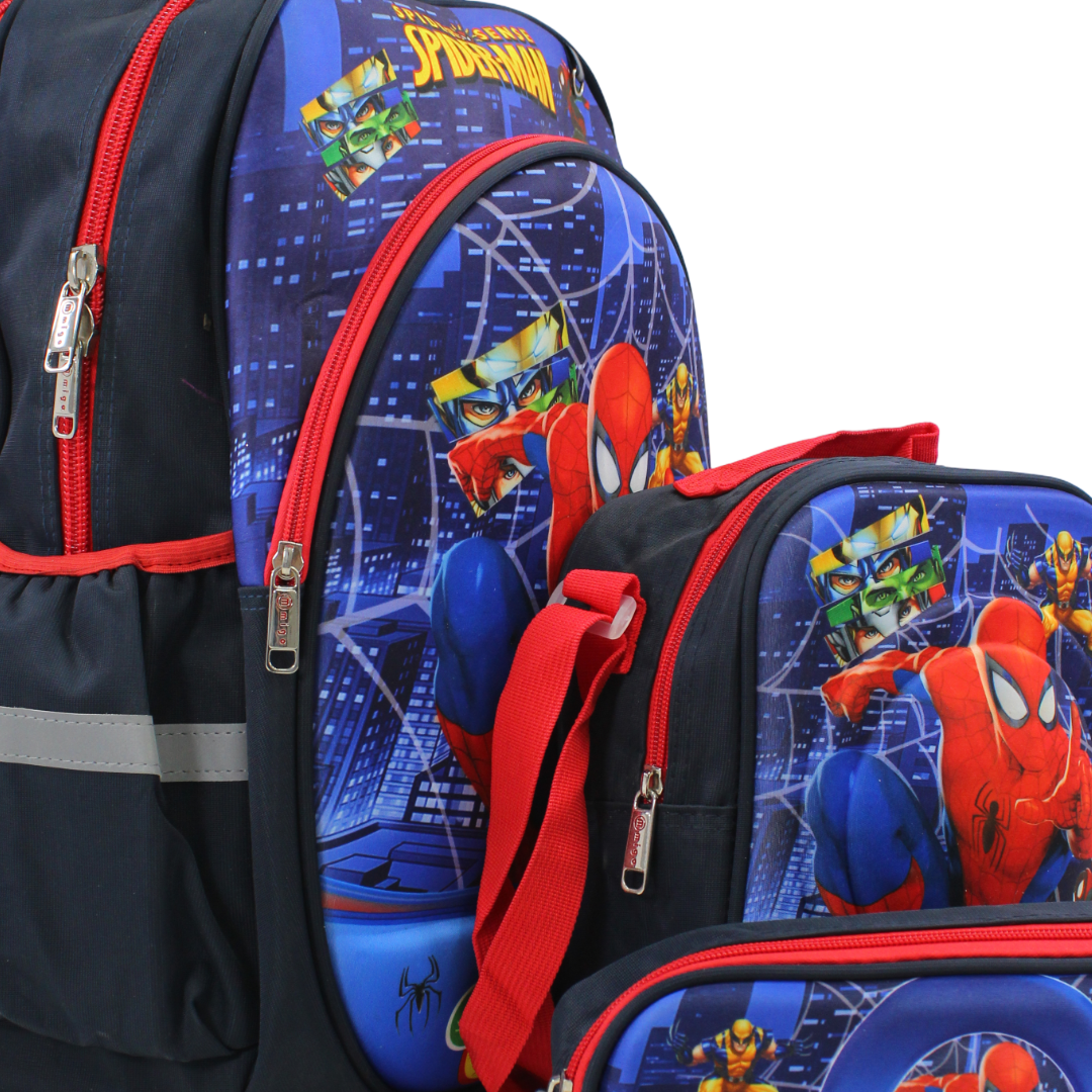 School Set Spider-Man Backpack 18 Inches – Navy